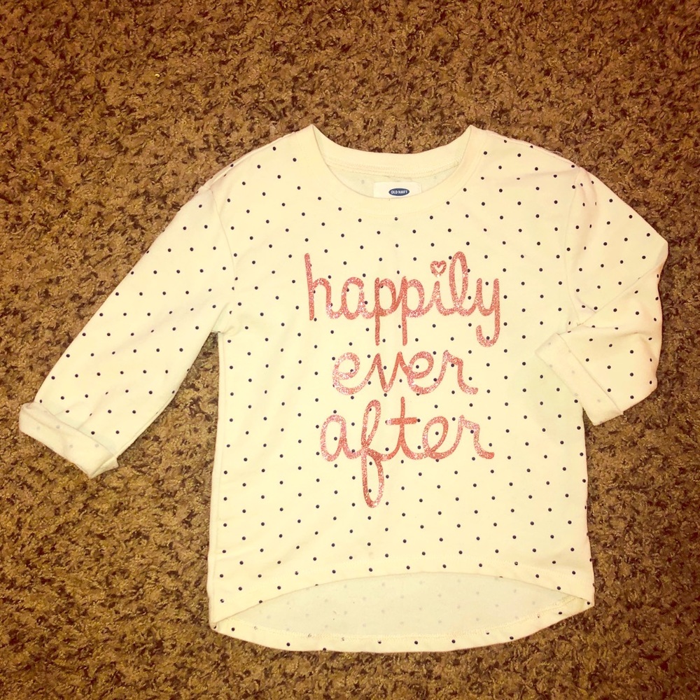 Girls 3/4 sleeve Happily Ever After sweatshirt